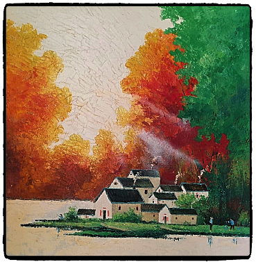 Village by the lake - Ms16104